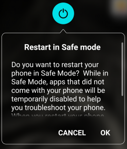 Enable Safe Mode on LG F690K X cam