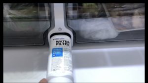 How to reset the water filter and filter light on a Samsung refrigerator