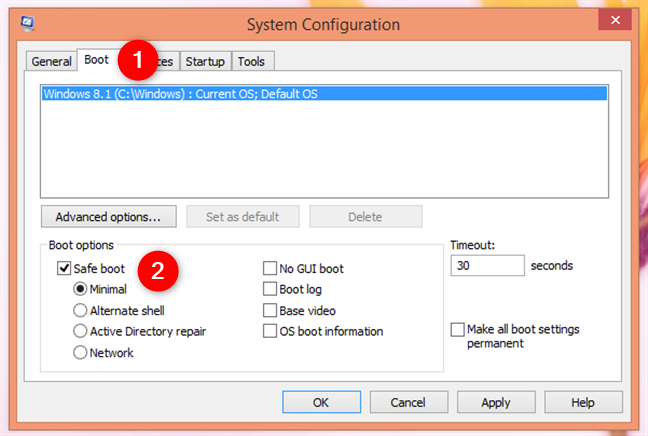 boot Windows 8or Windows 8.1 into safe mode using 9 Methods