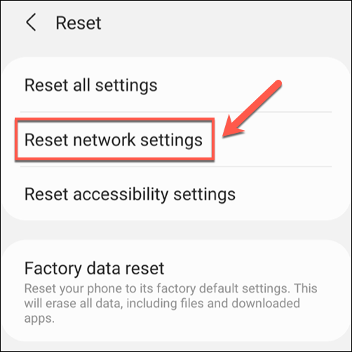 How to reset network settings on Samsung Galaxy Note10