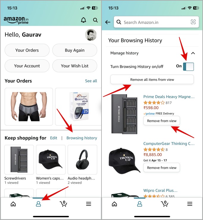 Delete Amazon Archived Orders
