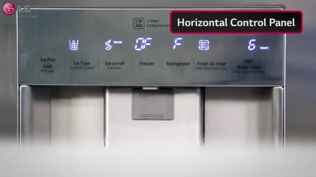 LG refrigerator control panel