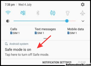 Disable safe mode on Samsung Galaxy A7