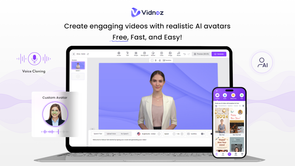 Vidnoz AI Review: Free AI Video Generator to Grow Your Business