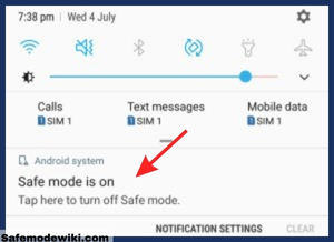 turn off safe mode in Samsung Galaxy A6 Plus