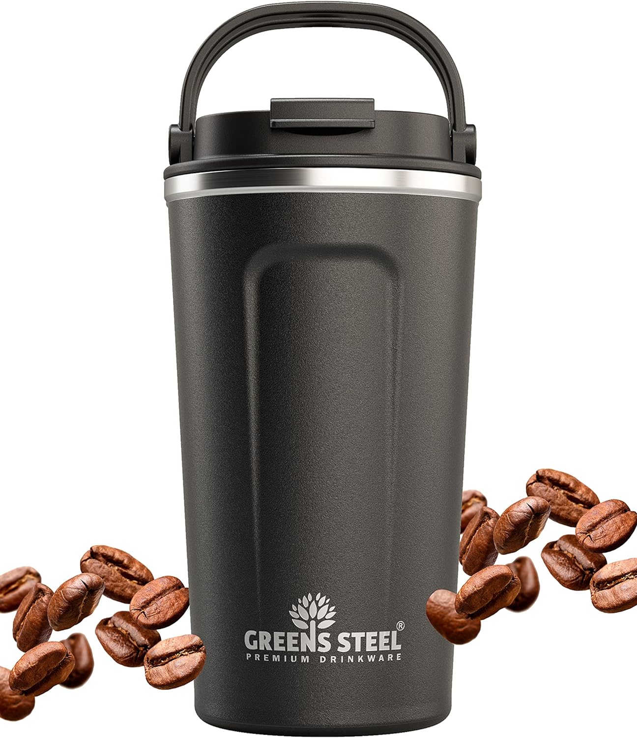 Reusable Coffee Cup with Lid and Handle